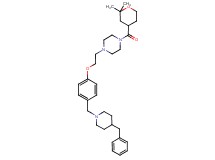 1-(2-{4-[(4-benzyl-1-piperidinyl)methyl]phenoxy}ethyl)-4-[(2,2-dimethyltetrahydro-2H-pyran-4-yl)carbonyl]piperazine