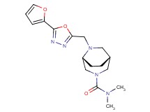 (1R*,5R*)-6-{[5-(2-furyl)-1,3,4-oxadiazol-2-yl]methyl}-N,N-dimethyl-3,6-diazabicyclo[3.2.2]nonane-3-carboxamide