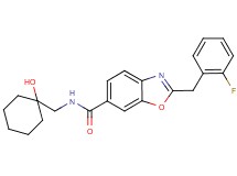 2-(2-fluorobenzyl)-N-[(1-hydroxycyclohexyl)methyl]-1,3-benzoxazole-6-carboxamide