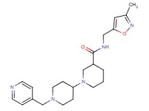 N-[(3-methylisoxazol-5-yl)methyl]-1'-(pyridin-4-ylmethyl)-1,4'-bipiperidine-3-carboxamide
