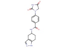 4-(2,4-dioxo-1-imidazolidinyl)-N-(4,5,6,7-tetrahydro-1H-indazol-5-yl)benzamide
