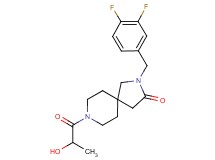 2-(3,4-difluorobenzyl)-8-lactoyl-2,8-diazaspiro[4.5]decan-3-one