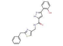 N-[(2-benzyl-1,3-thiazol-4-yl)methyl]-3-(2-hydroxyphenyl)-1H-pyrazole-5-carboxamide