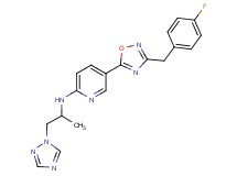 5-[3-(4-fluorobenzyl)-1,2,4-oxadiazol-5-yl]-N-[1-methyl-2-(1H-1,2,4-triazol-1-yl)ethyl]-2-pyridinamine