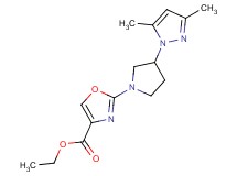 ethyl 2-[3-(3,5-dimethyl-1H-pyrazol-1-yl)-1-pyrrolidinyl]-1,3-oxazole-4-carboxylate