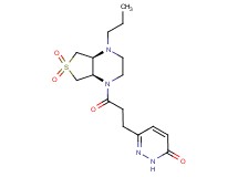 6-{3-[(4aS*,7aR*)-6,6-dioxido-4-propylhexahydrothieno[3,4-b]pyrazin-1(2H)-yl]-3-oxopropyl}-3(2H)-pyridazinone