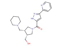 {(3R*,4R*)-4-(piperidin-1-ylmethyl)-1-[(3-pyridin-2-yl-1H-pyrazol-5-yl)carbonyl]pyrrolidin-3-yl}methanol