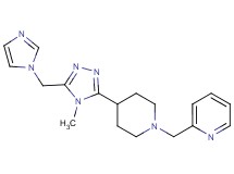2-({4-[5-(1H-imidazol-1-ylmethyl)-4-methyl-4H-1,2,4-triazol-3-yl]piperidin-1-yl}methyl)pyridine