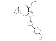 ethyl 5-(2-azabicyclo[2.2.1]hept-2-ylmethyl)-1-[4-(4-methoxyphenyl)-1,3-thiazol-2-yl]-1H-pyrazole-4-carboxylate