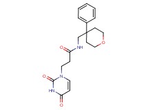 3-(2,4-dioxo-3,4-dihydropyrimidin-1(2H)-yl)-N-[(4-phenyltetrahydro-2H-pyran-4-yl)methyl]propanamide