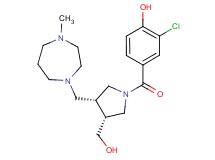 2-chloro-4-({(3R*,4R*)-3-(hydroxymethyl)-4-[(4-methyl-1,4-diazepan-1-yl)methyl]pyrrolidin-1-yl}carbonyl)phenol