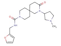 N-(2-furylmethyl)-2-(1-methylpyrrolidin-3-yl)-3-oxo-2,9-diazaspiro[5.5]undecane-9-carboxamide