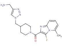 {[1-({1-[(3-fluoro-5-methylimidazo[1,2-a]pyridin-2-yl)carbonyl]-4-piperidinyl}methyl)-1H-1,2,3-triazol-4-yl]methyl}amine trifluoroacetate