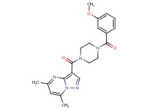 3-{[4-(3-methoxybenzoyl)-1-piperazinyl]carbonyl}-5,7-dimethylpyrazolo[1,5-a]pyrimidine