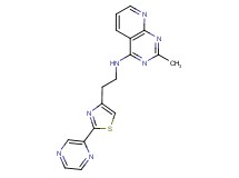 2-methyl-N-[2-(2-pyrazin-2-yl-1,3-thiazol-4-yl)ethyl]pyrido[2,3-d]pyrimidin-4-amine