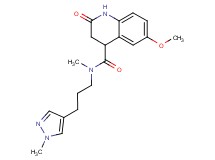 6-methoxy-N-methyl-N-[3-(1-methyl-1H-pyrazol-4-yl)propyl]-2-oxo-1,2,3,4-tetrahydro-4-quinolinecarboxamide