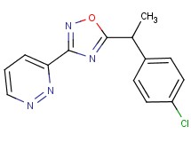 3-{5-[1-(4-chlorophenyl)ethyl]-1,2,4-oxadiazol-3-yl}pyridazine