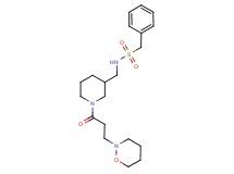 N-({1-[3-(1,2-oxazinan-2-yl)propanoyl]-3-piperidinyl}methyl)-1-phenylmethanesulfonamide