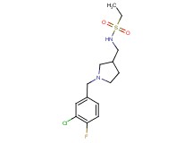 N-{[1-(3-chloro-4-fluorobenzyl)pyrrolidin-3-yl]methyl}ethanesulfonamide