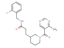 N-(2-fluorobenzyl)-3-{1-[(4-methylpyrimidin-5-yl)carbonyl]piperidin-3-yl}propanamide