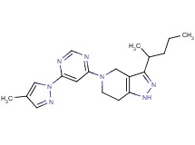 3-(1-methylbutyl)-5-[6-(4-methyl-1H-pyrazol-1-yl)pyrimidin-4-yl]-4,5,6,7-tetrahydro-1H-pyrazolo[4,3-c]pyridine
