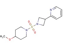 2-{1-[(4-methoxy-1-piperidinyl)sulfonyl]-3-azetidinyl}pyridine