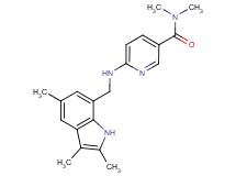 N,N-dimethyl-6-{[(2,3,5-trimethyl-1H-indol-7-yl)methyl]amino}nicotinamide