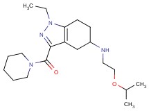 1-ethyl-N-(2-isopropoxyethyl)-3-(1-piperidinylcarbonyl)-4,5,6,7-tetrahydro-1H-indazol-5-amine