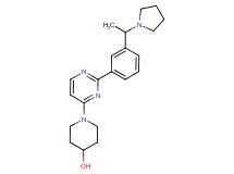 1-{2-[3-(1-pyrrolidin-1-ylethyl)phenyl]pyrimidin-4-yl}piperidin-4-ol