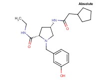 (4S)-4-[(cyclopentylacetyl)amino]-N-ethyl-1-(3-hydroxybenzyl)-L-prolinamide