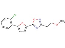 5-[5-(2-chlorophenyl)-2-furyl]-3-(2-methoxyethyl)-1,2,4-oxadiazole