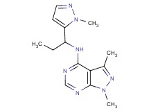 1,3-dimethyl-N-[1-(1-methyl-1H-pyrazol-5-yl)propyl]-1H-pyrazolo[3,4-d]pyrimidin-4-amine