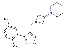 1-(1-{[3-(2,5-dimethylphenyl)-1H-pyrazol-4-yl]methyl}azetidin-3-yl)piperidine