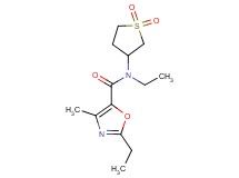 N-(1,1-dioxidotetrahydro-3-thienyl)-N,2-diethyl-4-methyl-1,3-oxazole-5-carboxamide
