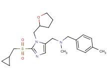 1-[2-[(cyclopropylmethyl)sulfonyl]-1-(tetrahydro-2-furanylmethyl)-1H-imidazol-5-yl]-N-methyl-N-(4-methylbenzyl)methanamine