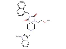 1-(2-methoxyethyl)-8-[(1-methyl-1H-indol-3-yl)methyl]-3-(1-naphthylmethyl)-1,3,8-triazaspiro[4.5]decane-2,4-dione