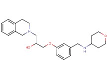 1-(3,4-dihydro-2(1H)-isoquinolinyl)-3-{3-[(tetrahydro-2H-pyran-4-ylamino)methyl]phenoxy}-2-propanol
