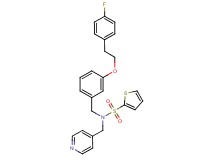 N-{3-[2-(4-fluorophenyl)ethoxy]benzyl}-N-(4-pyridinylmethyl)-2-thiophenesulfonamide