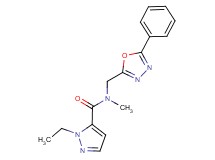 1-ethyl-N-methyl-N-[(5-phenyl-1,3,4-oxadiazol-2-yl)methyl]-1H-pyrazole-5-carboxamide