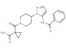 N-[1-(1-{[1-(aminocarbonyl)cyclopropyl]carbonyl}piperidin-4-yl)-1H-pyrazol-5-yl]benzamide