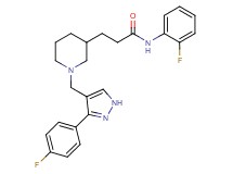 N-(2-fluorophenyl)-3-(1-{[3-(4-fluorophenyl)-1H-pyrazol-4-yl]methyl}-3-piperidinyl)propanamide