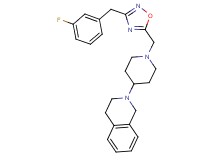 2-(1-{[3-(3-fluorobenzyl)-1,2,4-oxadiazol-5-yl]methyl}-4-piperidinyl)-1,2,3,4-tetrahydroisoquinoline