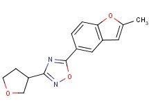 5-(2-methyl-1-benzofuran-5-yl)-3-(tetrahydrofuran-3-yl)-1,2,4-oxadiazole