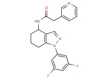 N-[1-(3,5-difluorophenyl)-4,5,6,7-tetrahydro-1H-indazol-4-yl]-2-(3-pyridinyl)acetamide