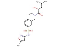 2-(2-hydroxy-4-methylpentanoyl)-N-(5-methylisoxazol-3-yl)-1,2,3,4-tetrahydroisoquinoline-7-sulfonamide