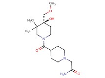 2-(4-{[(4S)-4-hydroxy-4-(methoxymethyl)-3,3-dimethyl-1-piperidinyl]carbonyl}-1-piperidinyl)acetamide