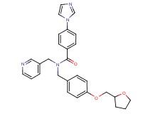 4-(1H-imidazol-1-yl)-N-(3-pyridinylmethyl)-N-[4-(tetrahydro-2-furanylmethoxy)benzyl]benzamide