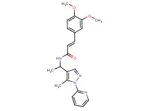 (2E)-3-(3,4-dimethoxyphenyl)-N-{1-[5-methyl-1-(2-pyridinyl)-1H-pyrazol-4-yl]ethyl}acrylamide
