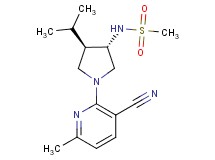 N-[(3S*,4R*)-1-(3-cyano-6-methyl-2-pyridinyl)-4-isopropyl-3-pyrrolidinyl]methanesulfonamide