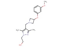 2-(4-{[3-(3-methoxyphenoxy)-1-azetidinyl]methyl}-3,5-dimethyl-1H-pyrazol-1-yl)ethanol